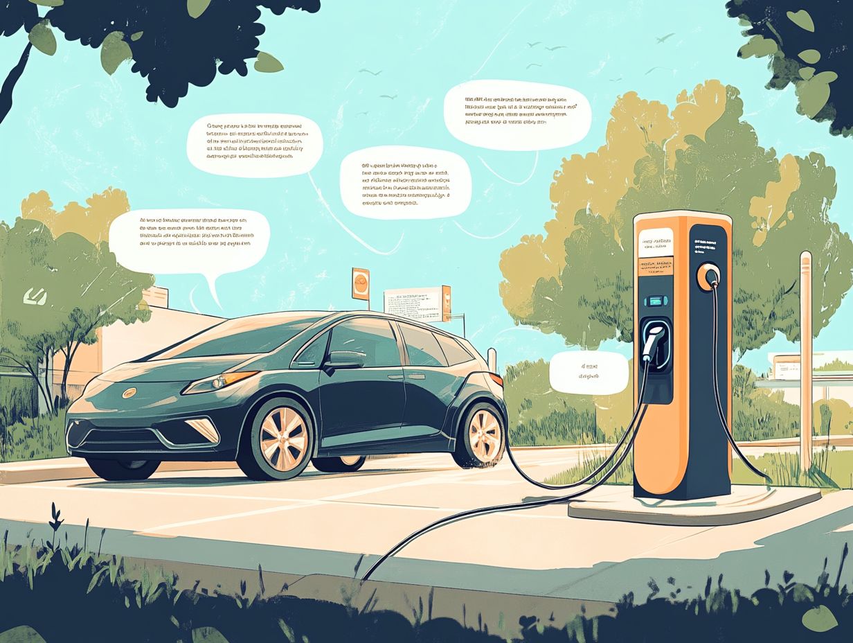 An illustration depicting future technologies in EV charging.