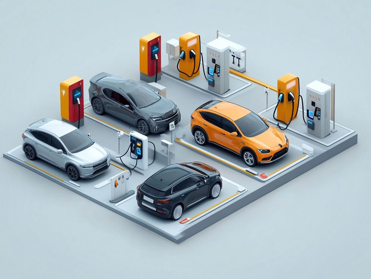 Illustration of Electric Vehicle Charging Types