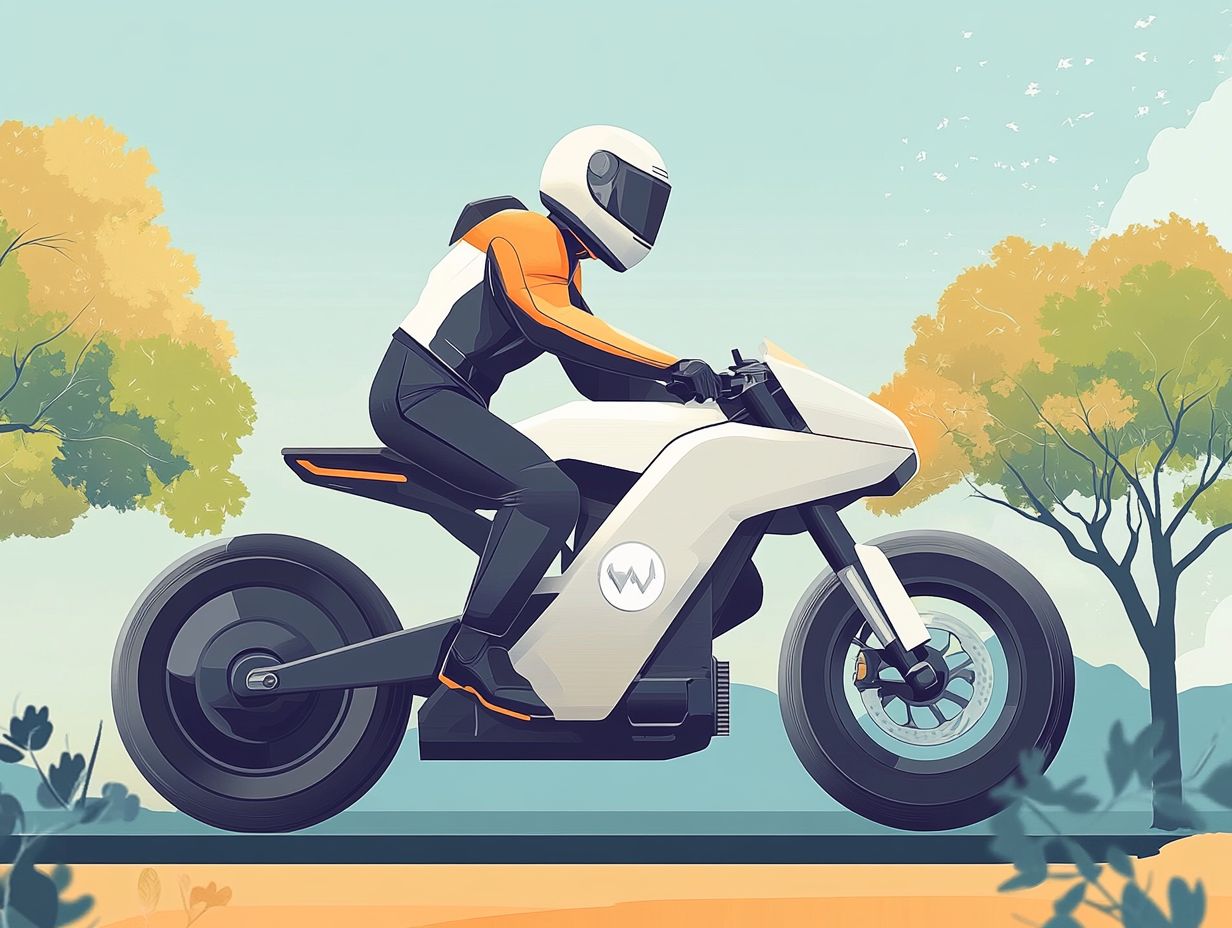 A visual representation of the benefits of eliminating noise pollution with electric motorcycles