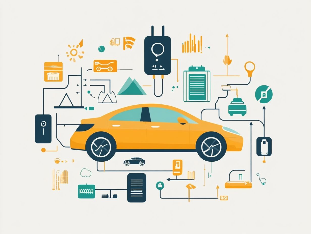 Infographic showing factors influencing electric vehicle prices.