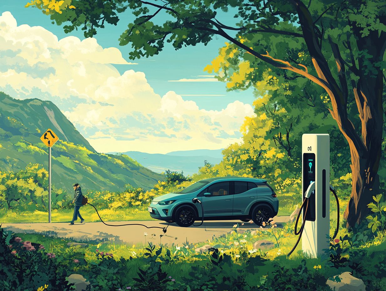 A graphic illustrating the relationship between electricity sources and electric vehicle charging capacity.