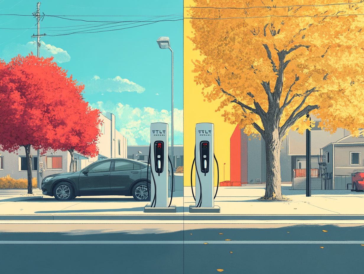 Illustration of environmental impact and battery production for EVs