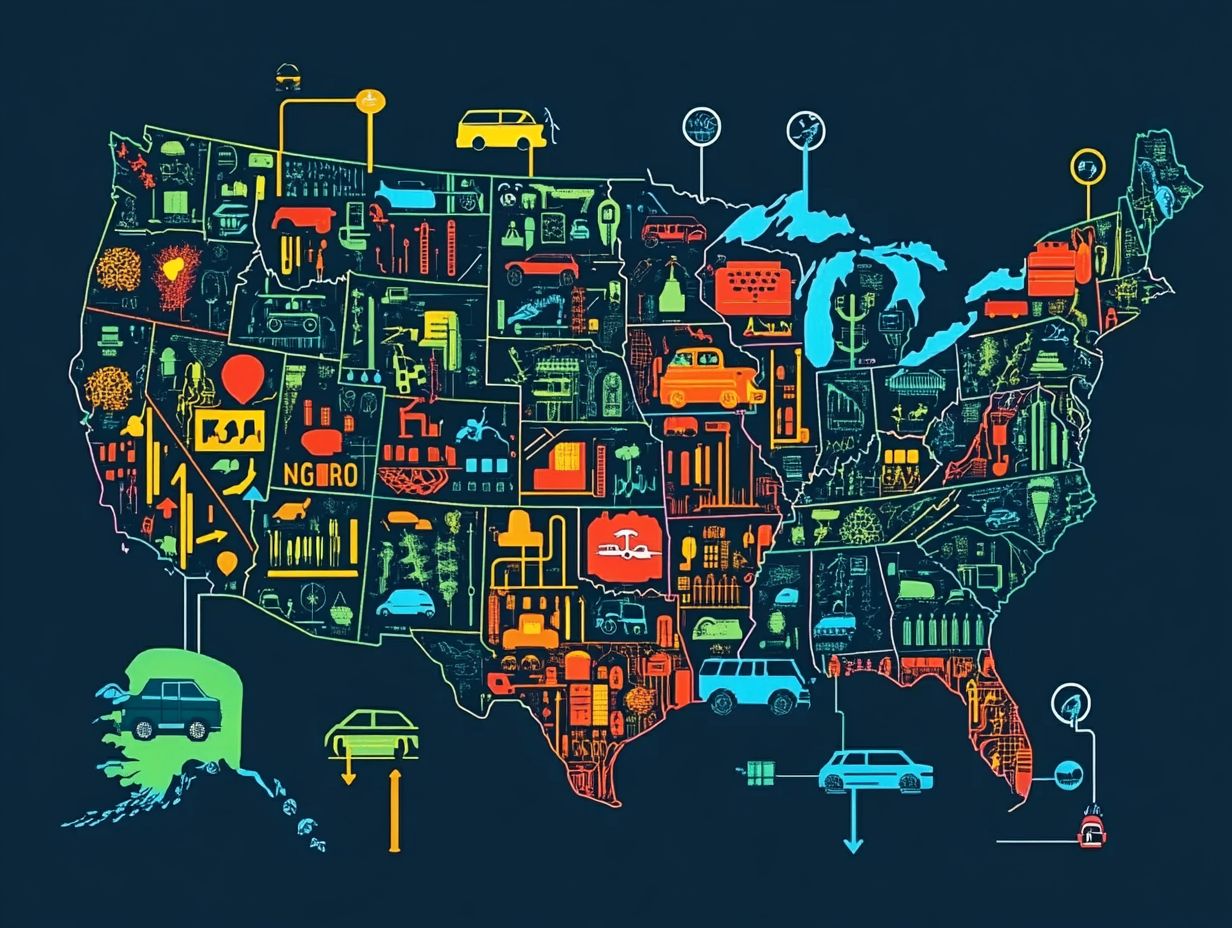 Infographic comparing electric vehicle incentives in the US