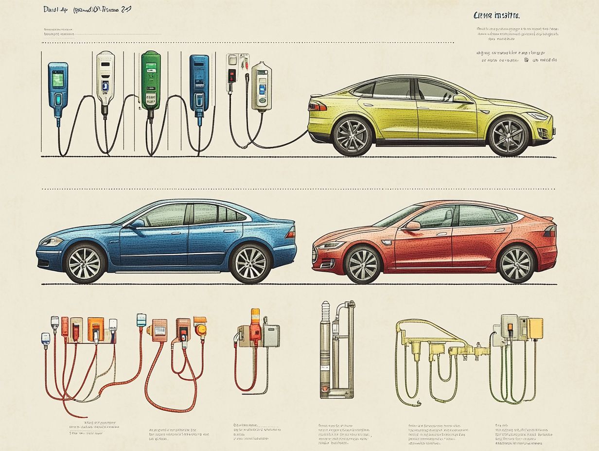 Graph comparing operating costs of electric vehicles to gasoline vehicles