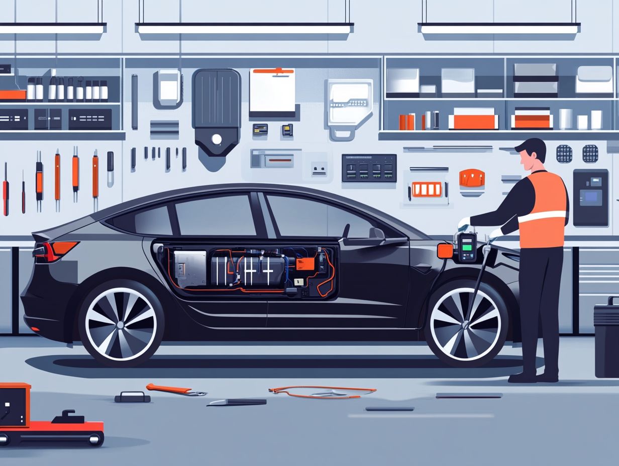 Graph showing costs of electric vehicle servicing