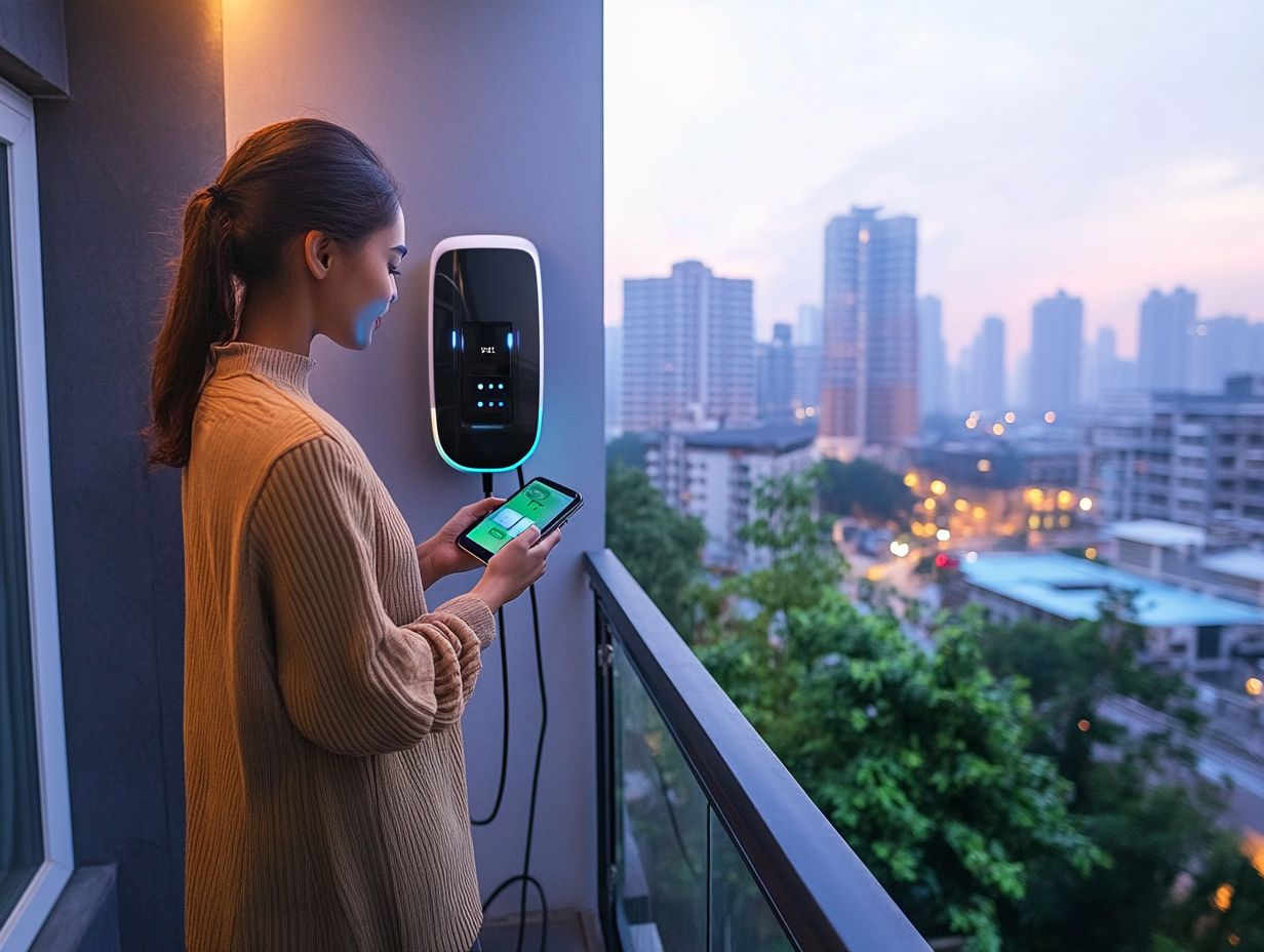 A group of neighbors sharing an electric vehicle charging station.