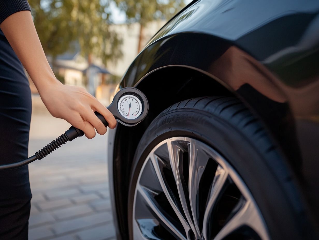 Image showing tools for measuring tire pressure