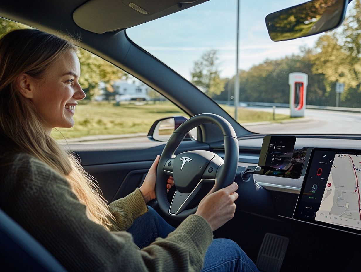 Image of an electric vehicle test drive setup