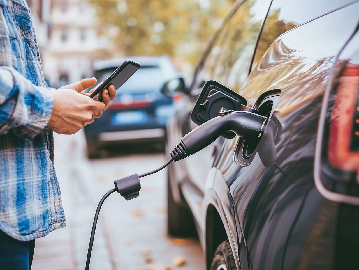 A public EV charging station