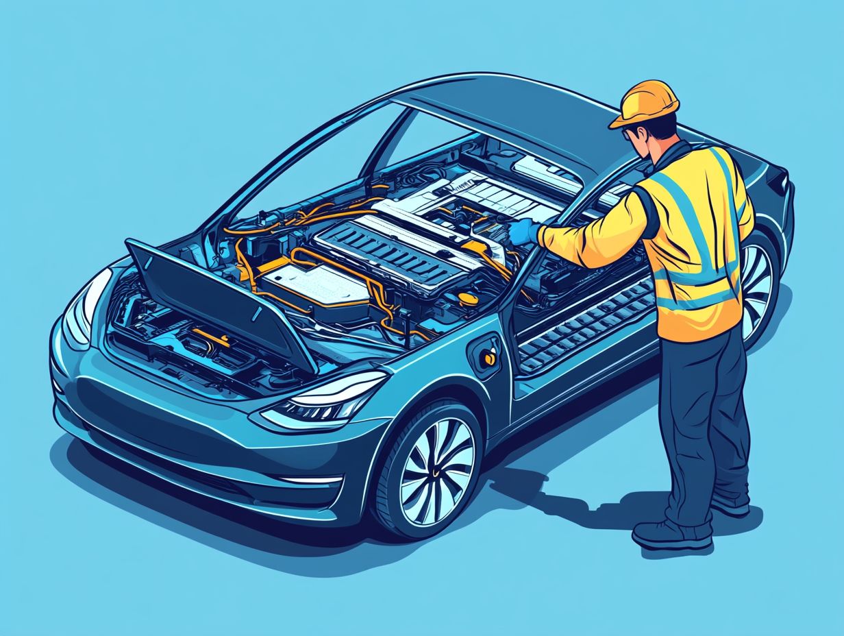 Illustration of key takeaways for EV maintenance