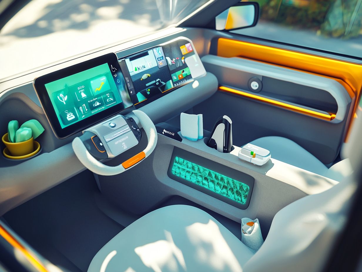 A clean electric vehicle interior