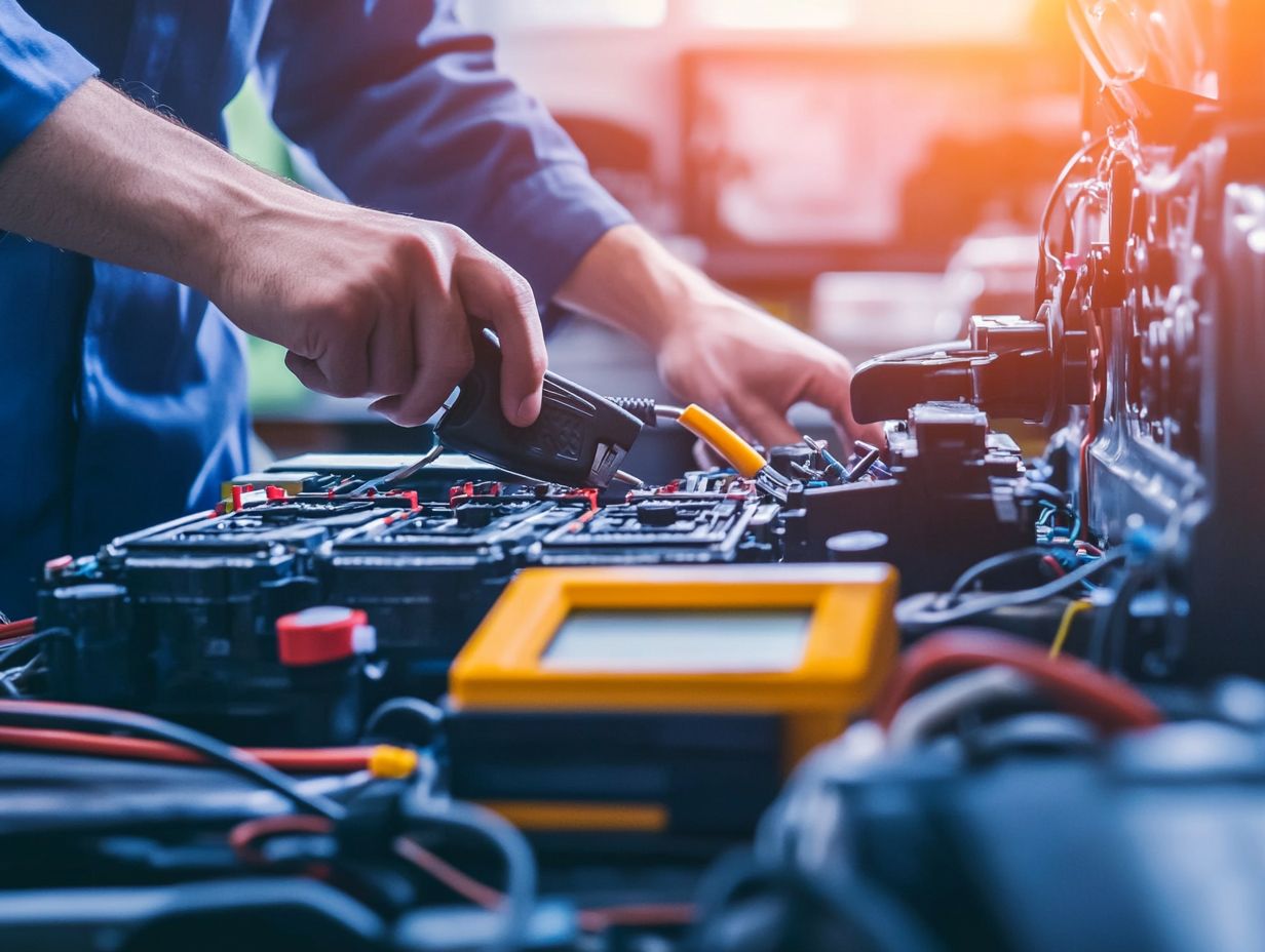 A graphic illustrating best practices for EV battery maintenance.