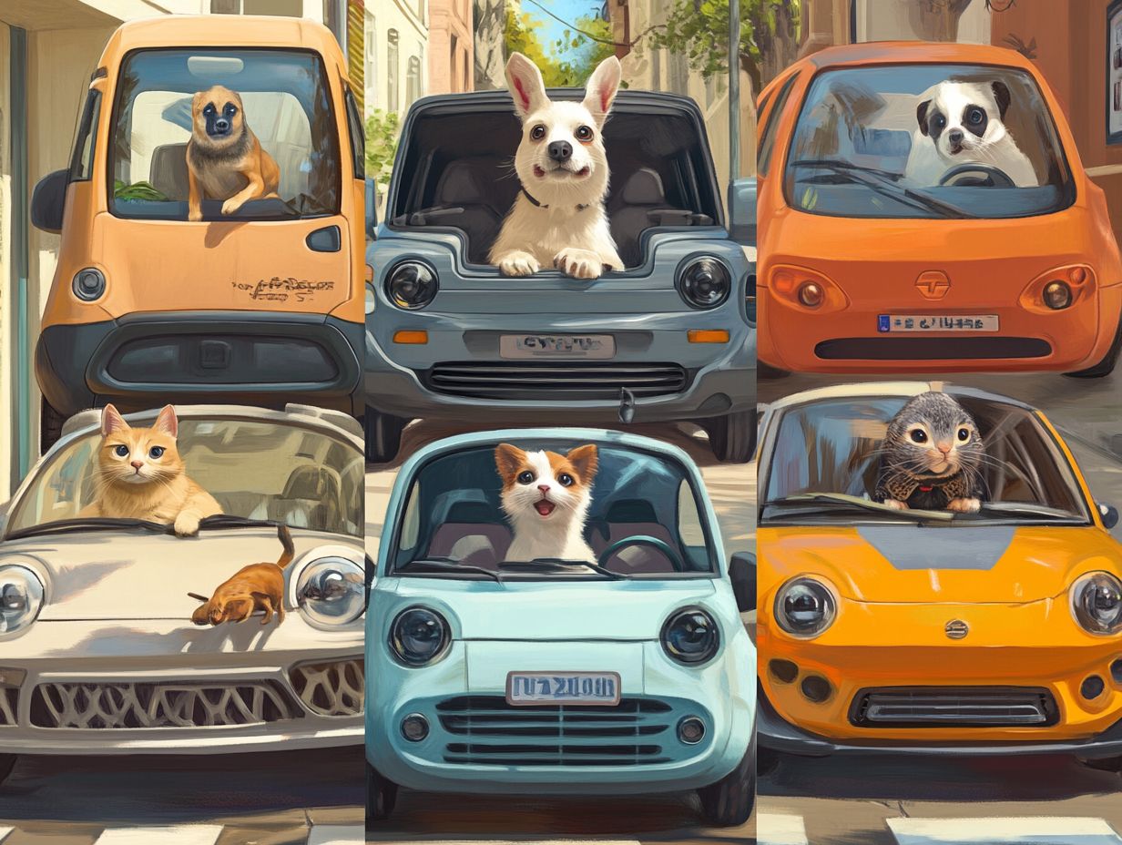 Illustration of Frequently Asked Questions about electric vehicles for pet owners