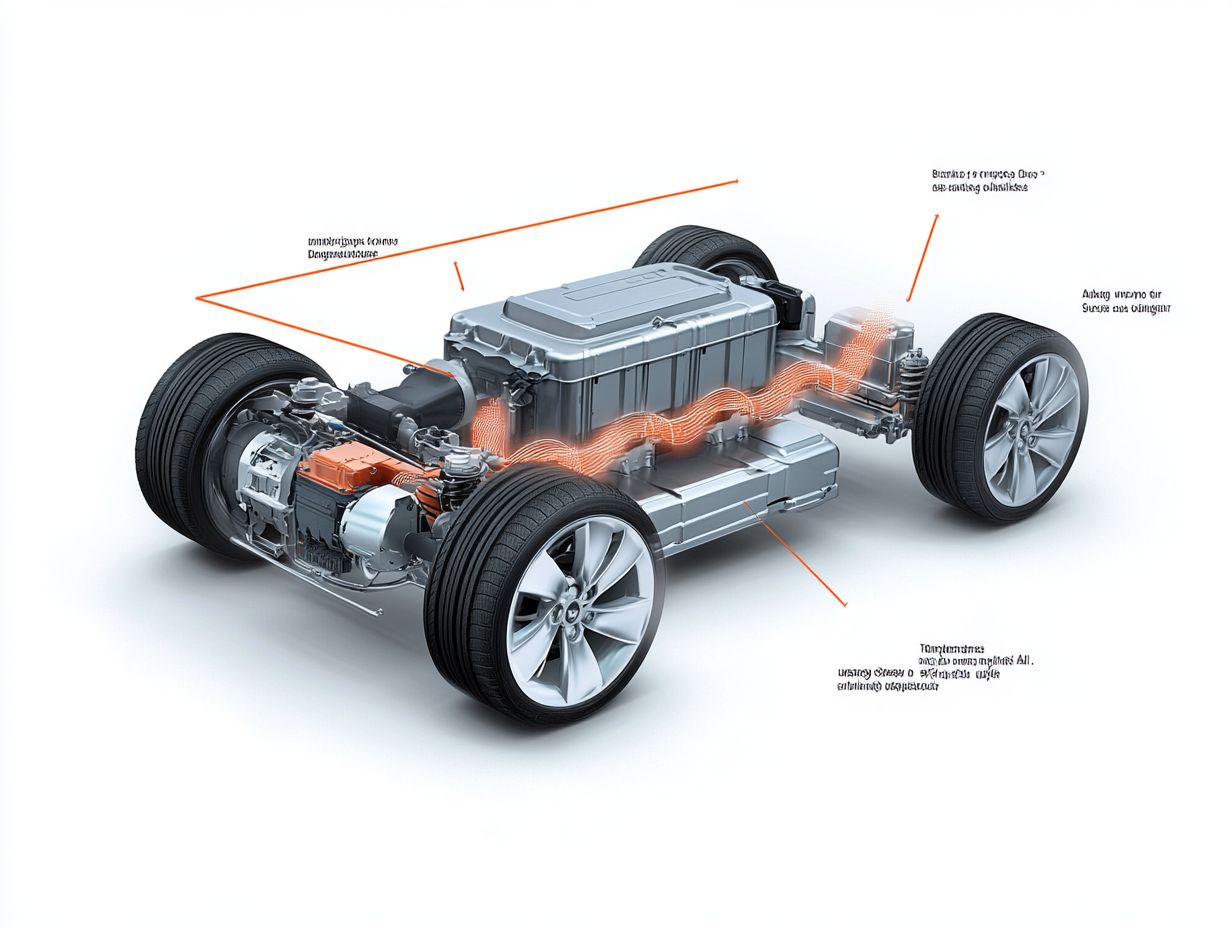 Illustration showing how regenerative braking works in an electric vehicle