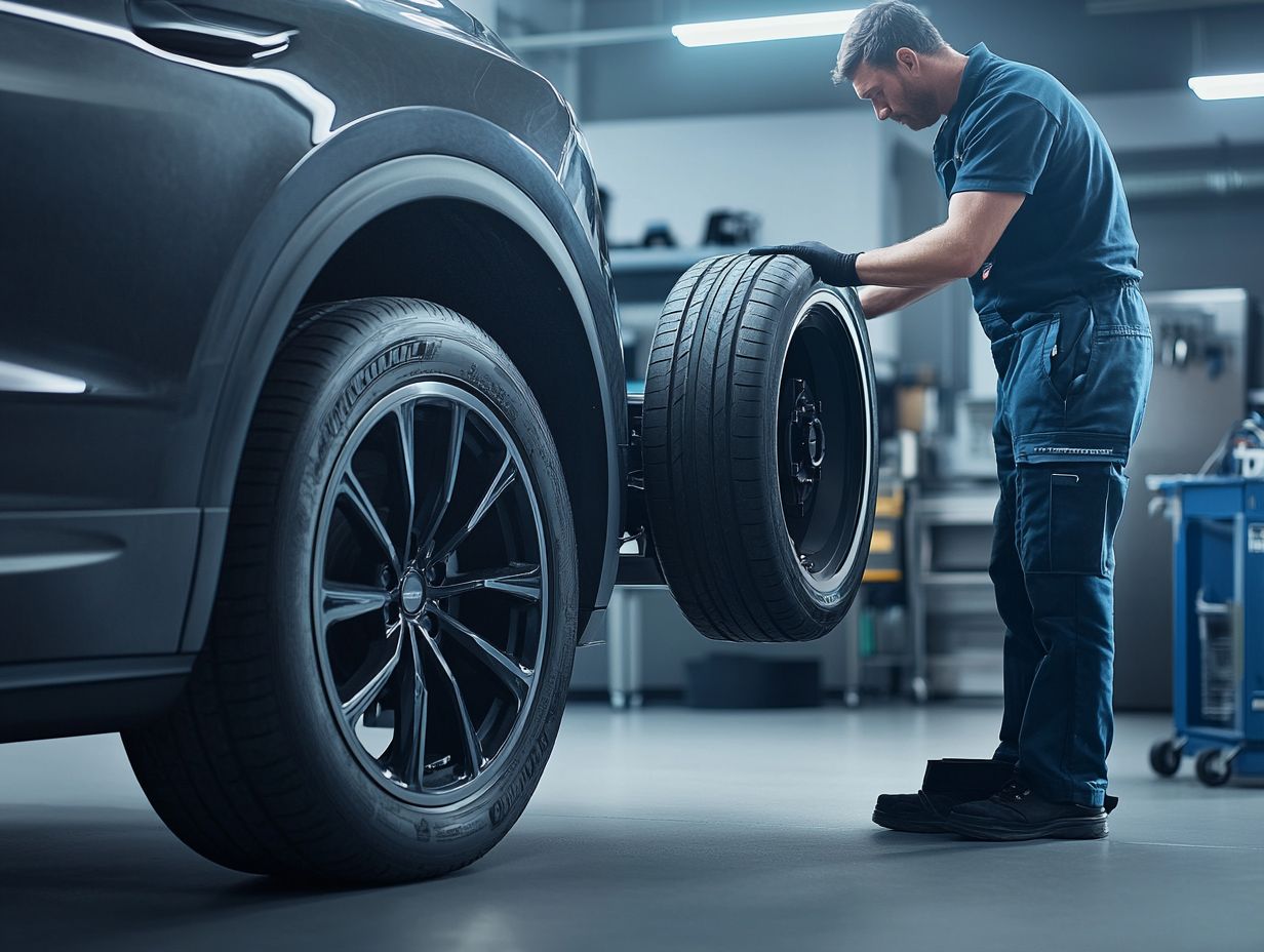 Visual guide for understanding electric vehicle tire maintenance FAQs