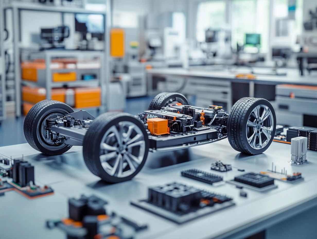 Diagram illustrating the lifespan of electric vehicle components