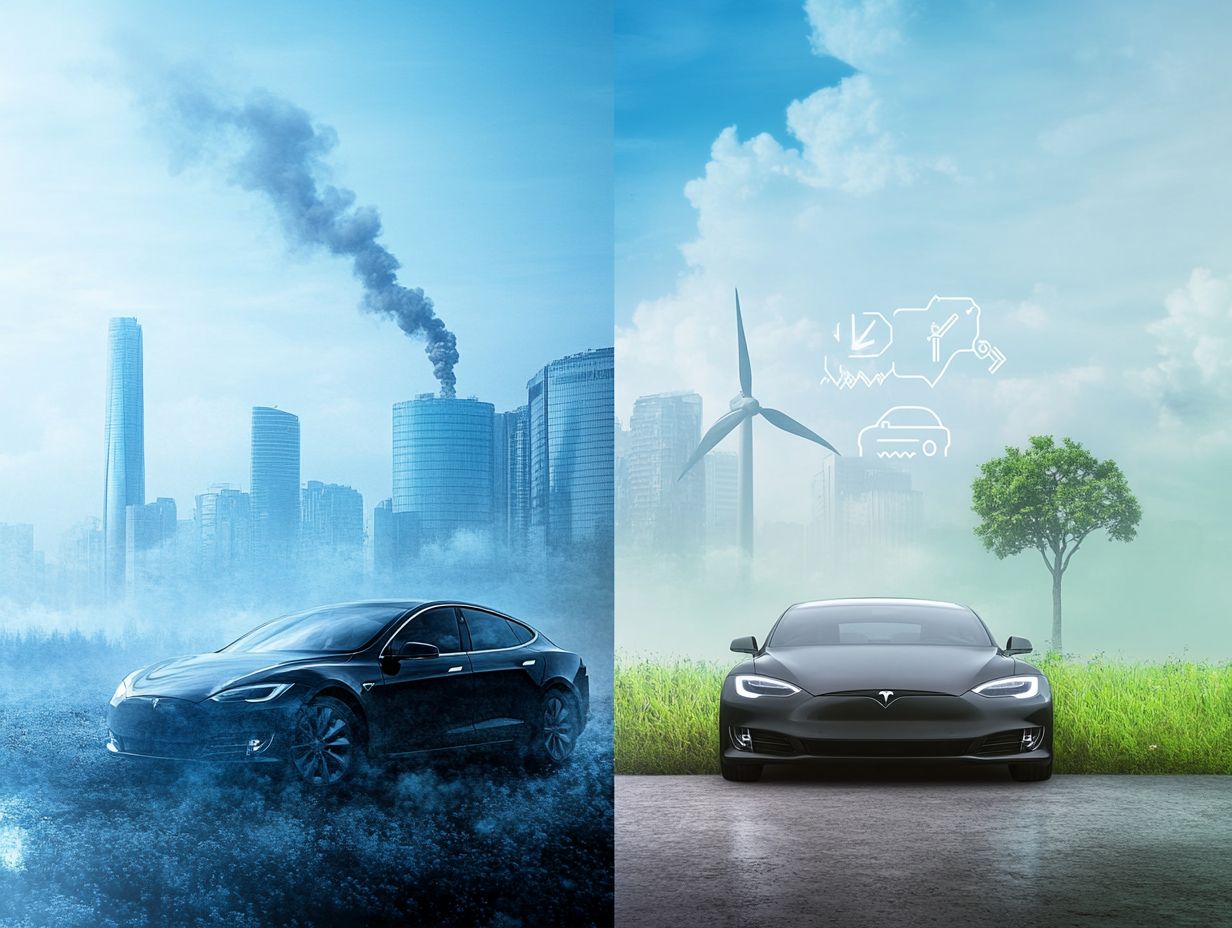 An infographic showing the environmental impacts of battery production for electric vehicles