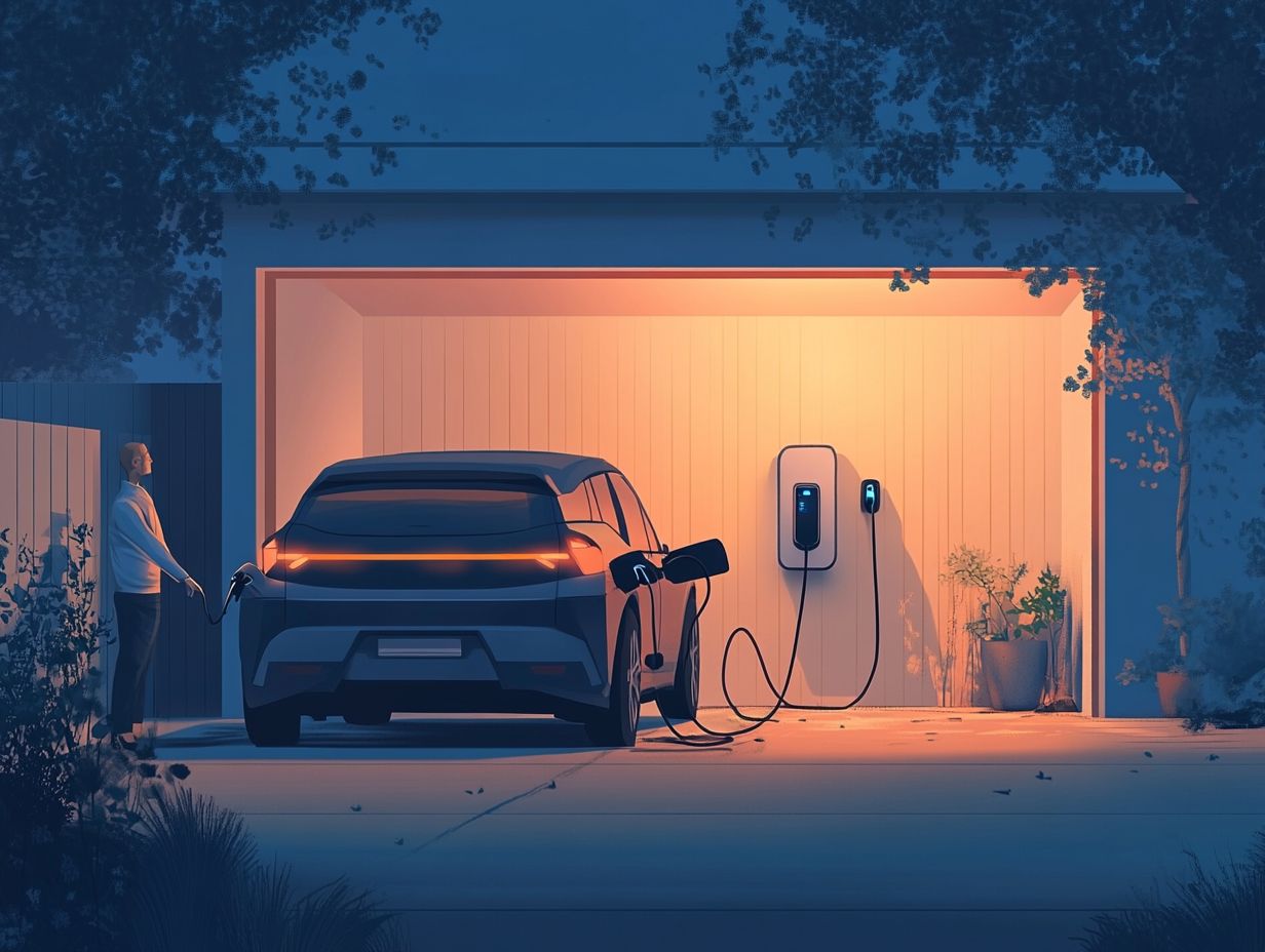 An illustration regarding charging EVs at home and electricity bills.