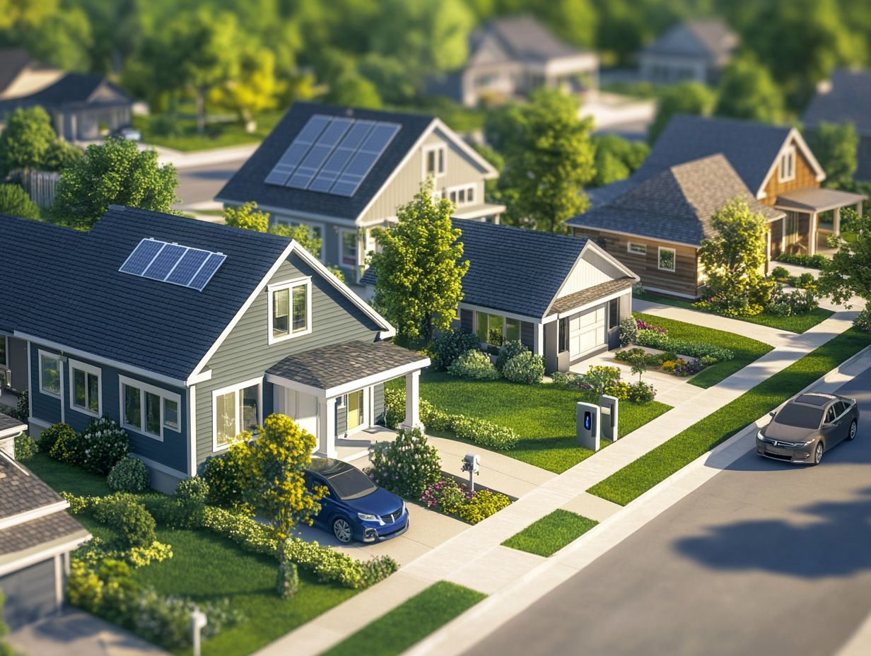 An electric vehicle charging at home